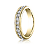 This elegant 4mm channel set eternity band features 28 round ideal-cut diamonds along the center with milgrain.Total approximate carat weight is 1.04ct.