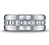 This unique Argentium Silver 10mm comfort-fit satin-finished band features a "box pattern" design along the center of the band.