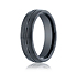 This Ceramic 6mm comfort-fit satin-finished band features a high polished center trim that offers a touch of elegance.