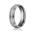 This unique 6mm Tungsten comfort-fit satin-finished band features a high polished center trim.