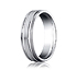 This incredible Platinum 6mm comfort-fit carved design band features a satin-finished with two high polished parallel grooves along the center.