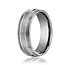 This satin-finished 7mm comfort-fit Tungsten band features two parallel high polished grooves along the center for remarkable style.