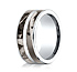 This interesting high-polished 10mm Cobalt band features two parallel camoflauge inlays as well as a comfort-fit on the inside.