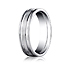 This incredible Platinum 6mm comfort-fit satin-finished carved design band features two high polished parallel center grooves for a continuous flow of style.