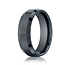 This Ceramic 7mm comfort-fit high polished band features a beveled edge and exemplifies a sleek and industrial style.