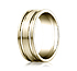This incredible 8mm comfort-fit satin-finished carved design band features two high polished parallel center grooves for a continuous flow of style.