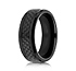 This cool high-polished 8mm blackened Cobalt band features carbon fiber as well as a comfort-fit on the inside and beveled edges.