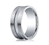 This unique Argentium Silver 9mm comfort-fit band features a satin-finish with center channel design that is both sleek and subtle.