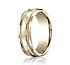 This 7.5mm satin-finished comfort-fit carved design band features two rope patterns along the center.
