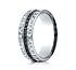 This unique 7.5mm Hammered Finish Channel set Eternity Diamond band features 36 round ideal cut black diamonds. Total Approximate carat weight is .72ct.