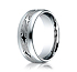 This awesome 8mm high-polished Cobalt band features a Mokume` design across a satin-finished center and beveled edges.
