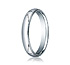 This classic 4mm comfort-fit band features a traditional domed profile with milgrain.
