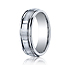 This unique Cobalt 7mm band features a satin-finished center with comfort-fit on the inside and high polished grooves and round edges.