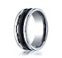 This unique 8mm comfort-fit Tungsten band features a high-polished finish with a center ceramic inlay and round edges.