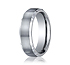 This unique Titanium 7mm comfort-fit satin-finished band features a beautiful high polished beveled edge.