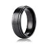 This unique 8mm black Titanium comfort-fit band features a satin-finished center and a high polished double edge.