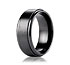 This incredible 9mm comfort-fit and satin-finished black Titanium band features a high polished "stair-step" style edge.