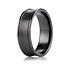This unique 7.5mm comfort-fit and satin-finished black Titanium band features a concave design with a high polished round edge that exemplifies remarkable style.