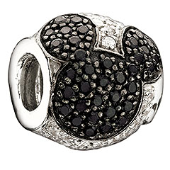 Jeweled Mickey - Black and Clear CZ