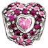 Jeweled Heart in Heart - Red CZ