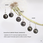 Galatea Carved Pearl Earrings CBDE29, CBDE39, CBDE59