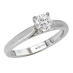 14KW CATHEDRAL SOLITAIRE RING D.33CT RD CTR W/FDL HEAD