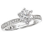 14KW ROM COM ENGAGEMENT RING D.64CTW, INCL .40CT RD DIA
