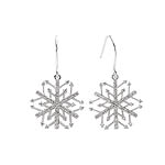 14KW SNOWFLAKE DIA EARRINGS D.45CTW *MATCHES 142303*