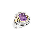 GB PD925 18K AMETHYST and WHITE SAPPHIRE RING