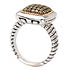 18K/ SILVER and BROWN DIAMOND RING D.45CT SIZE 6
