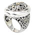 18K/SILVER WITH SCROLL DESIGN RING SIZE 6