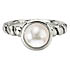 18K/SILVER FRESHWATER BUTTON PEARL RING 7.5MM