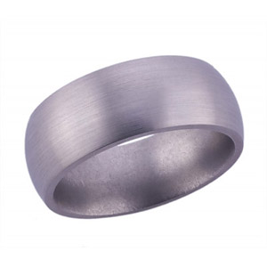 8MM DOMED TITANIUM BAND WITH A SATIN FINISH