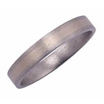 4MM FLAT TITANIUM BAND WITH (1)2MM 14K YELLOW INLAY IN A SATIN FINISH