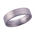 6MM FLAT TITANIUM BAND WITH(2)1MM 14K WHITE GOLD INLAYS IN A STONE FINISH