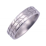 6MM FLAT TITANIUM BAND WITH TRED TOOLING IN A POLISH FINISH