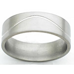 7MM FLAT TITANIUM BAND WITH HALF INFINITY TOOLING. THE TOOLING IS POLISHE...