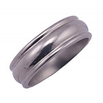 7MM DOMED TITANIUM BAND WITH ROUNDED EDGES AND A POLISH FINISH