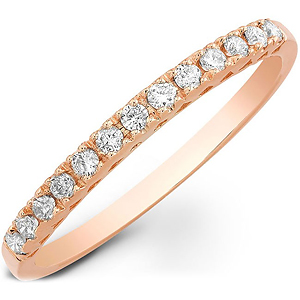 14k Rose Gold Stackable Diamond Ring