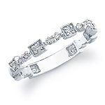 14k White Gold Stackable Diamond Band