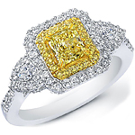 14k Gorgeous Yellow Natural Diamond Ring