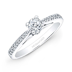 14k White Gold 1/5ct TDW White Diamond Engagement Ring