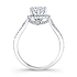 14k White Gold Six Sided Diamond Halo Engagement Ring