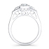14k White Gold Square Halo Diamond Engagement Ring
