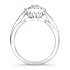 14k White Gold Double Halo Split Shank Engagement Ring