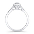 14k White Gold Tapered Shank Diamond Halo Engagement Ring