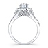 14k White Gold Diamond Halo Engagement Ring