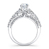 14k White Gold White Diamond Engagement Ring