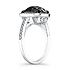 18K White and Black Gold Black Rose-Cut Diamond Engagement Ring