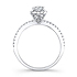 18k White Gold Square Diamond Halo Engagement Ring